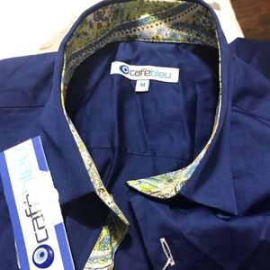 Royal blue button up dress shirt from Nords
